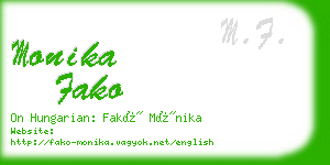 monika fako business card